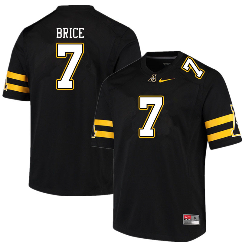 Men #7 Chase Brice Appalachian State Mountaineers College Football Jerseys Sale-Black